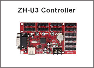 China ZH-U3 USB / U-Disk + Rs232 Port Led Controller 1024*64,512*128 Pixels P10,P13.33,P16,F3.75 Led Moving Message Sign Board supplier