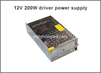 China 12VDC 200W Switching Power Supply Driver for Monitor camera/LED Strip AC 100~240V Input to DC 12V supplier