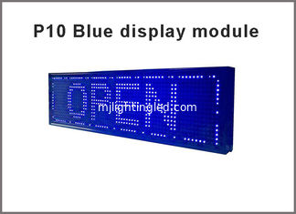 China P10 DIP single Blue led display module 32*16 pixel 320*160mm graphic p10 led panel message sign electronic scoreboad supplier