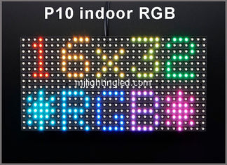 China P10 indoor RGB SMD LED Module 320*160mm 32*16pixels for full color LED display Scrolling message LED sign P10 Panel supplier