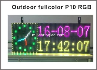 China Full Color RGB Programmable Led Signs P10 Smd Outdoor Led Scrolling Message Display Time Temperature &amp; Date supplier
