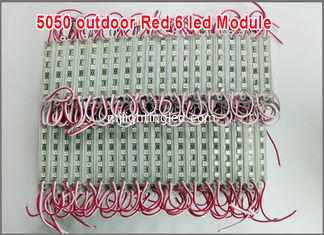 China 5050 6 LED 12V Module Light Red Color Waterproof Outdoor Building Decoration supplier