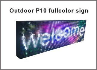 China Programmable outdoor fullcolor led sign P10 RGB outdoor displays Used for message advertising led screen board supplier