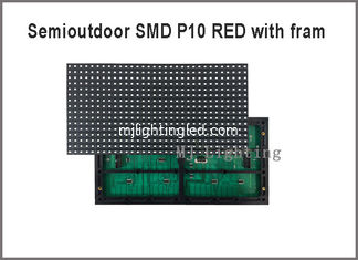 China Semioutdoor red SMD P10 digitale paneles with fram on back 320*160mm 32*16pixels 5V for advertising message supplier