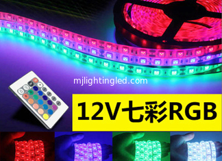China 60led 5050 RGB Led String Tape Remote Controller 12V/24V Color Changeable KTV Decoration Tape Light supplier